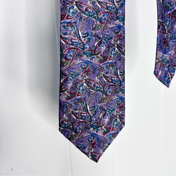 Emilio Pucci Italian Silk Purple Tie - Picture 1 of 7